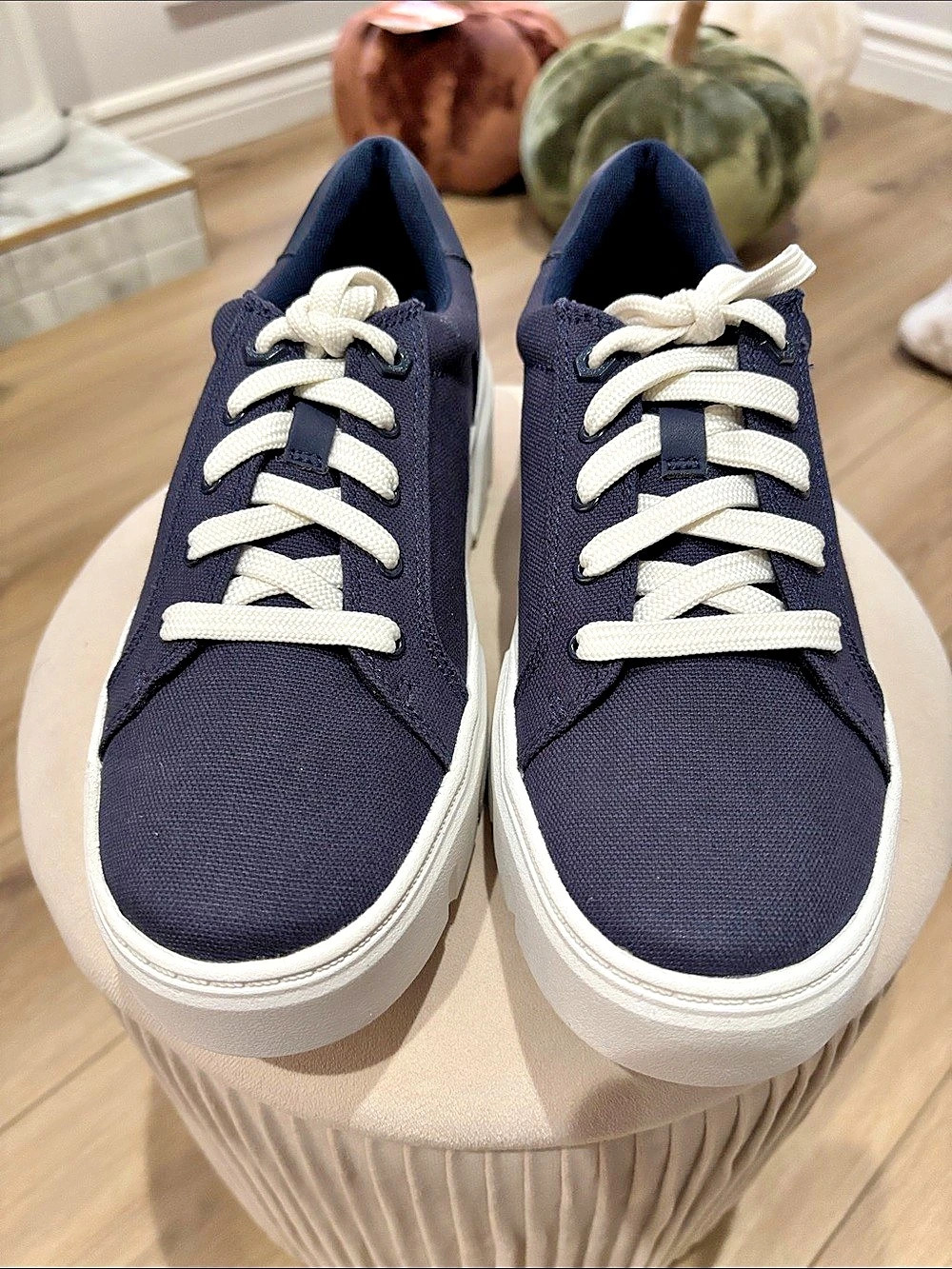 Timberland Laurel Court Low Lace Sneaker Women's Blue & White US 7